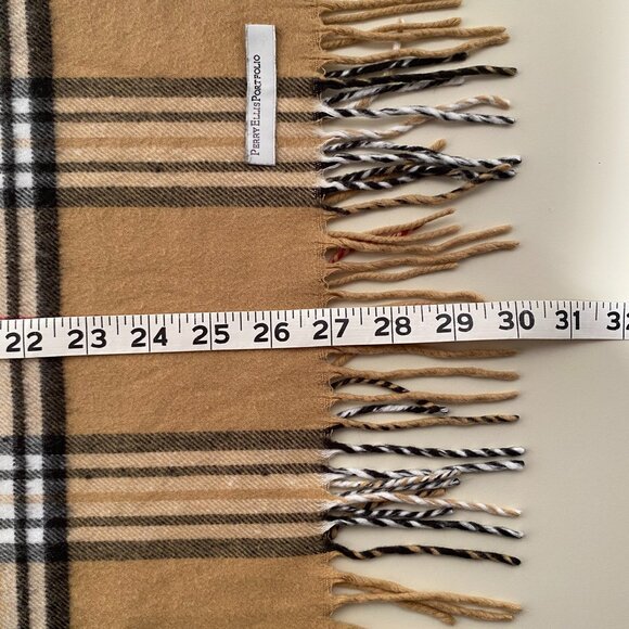 Perry Ellis Portfolio Men's "Burberry Plaid" Scarf - Picture 4 of 5